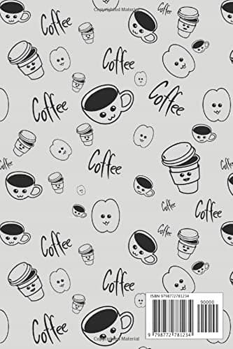 Light Grey Coffee-Themed Cartoon Notebook: A Cute Coffee-Themed Notebook in