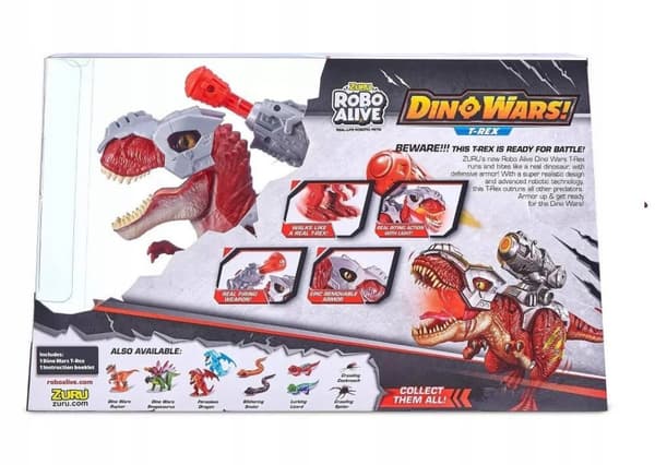 Robo Alive Dino Wars T-REX Interactive Dinosaur – Lights, Sounds, Weapons – Ages 3+