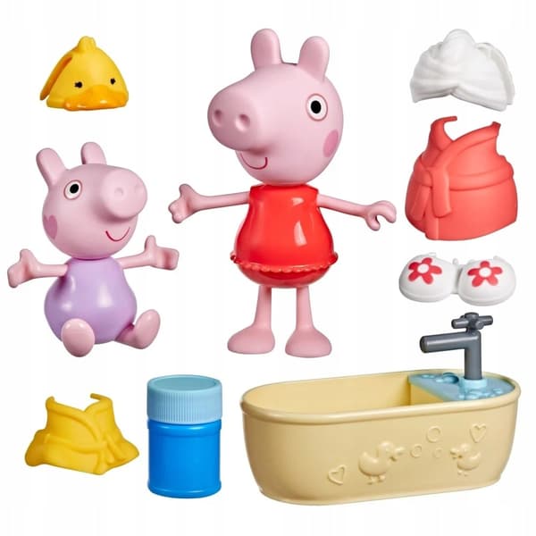 Peppa Pig: Bubble Bath – Peppa and Evie Figure with Accessories – Hasbro G2184