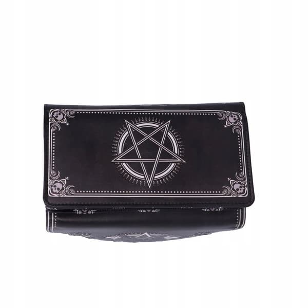 Nemesis Now Malpuss Embossed Purse, Black, 18.5cm