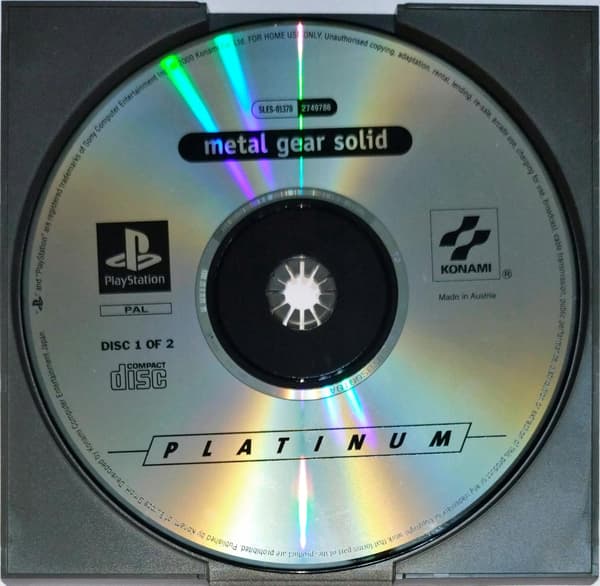 Metal Gear Solid for PlayStation (PSX) – DISC 1 ONLY