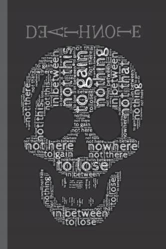 DeathNote Skull Typography Notebook: Medium (6 x 9 inches) – 120 pages