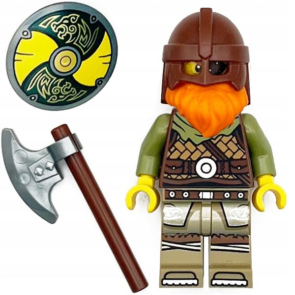 LEGO Castle – figure, Viking with an axe and shield | AS A GIFT