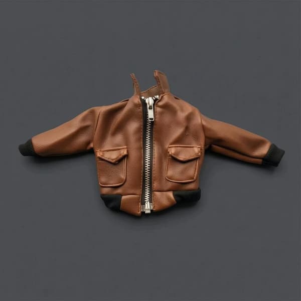 1/6 scale flight jacket. Ribbed sleeve cuffs. Collector’s edition accessories set