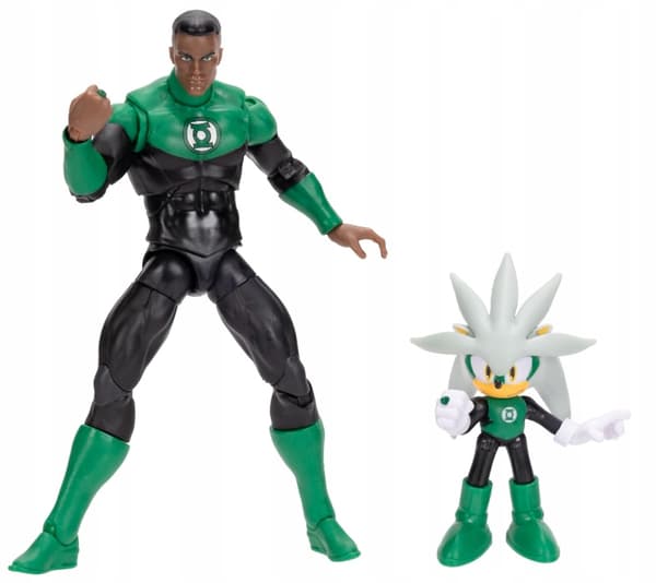 SONIC x DC SILVER & GREEN LANTERN FIGURE SET Collectable figure