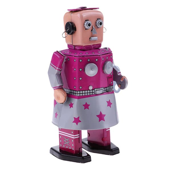 Wind-up Robot, Clockwork Walking Robot, Up Robot, Ornament, 14.8cm