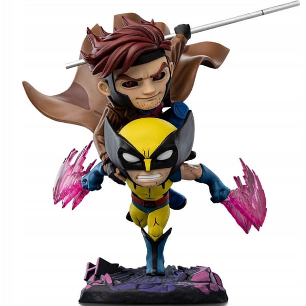 Iron Studios Gambit and Wolverine figurine – X-Men '97 MiniCo