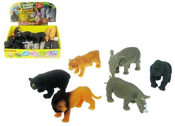 6 WILD animals with peas HAB060