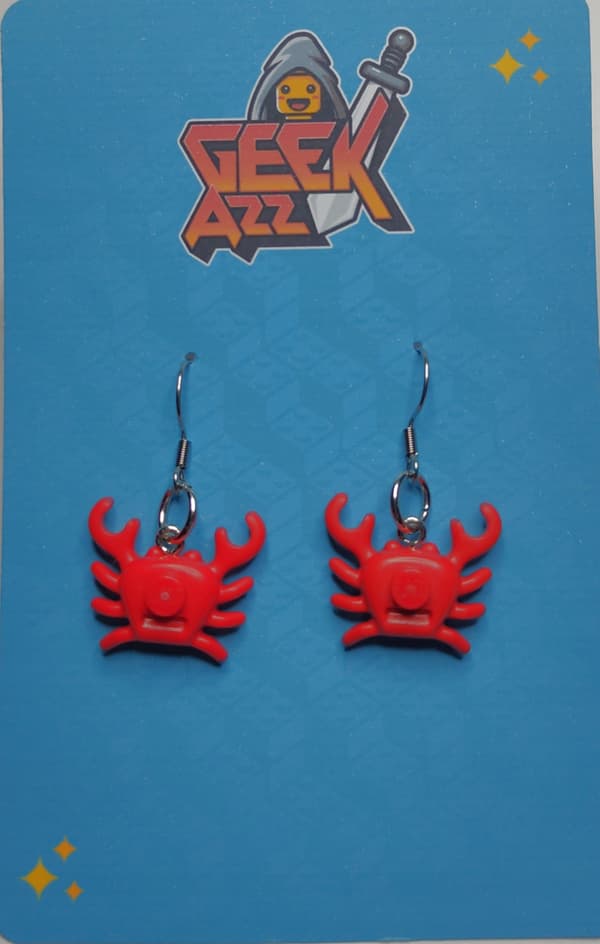 Lego earrings made from bricks – crab design 33122 DIY