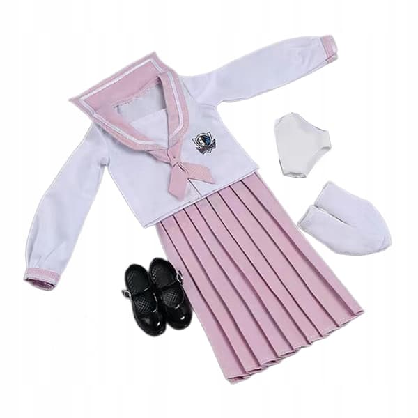 1/6 Scale Figure Doll School Uniform Set Long-sleeved Top Set Pair of Blushes