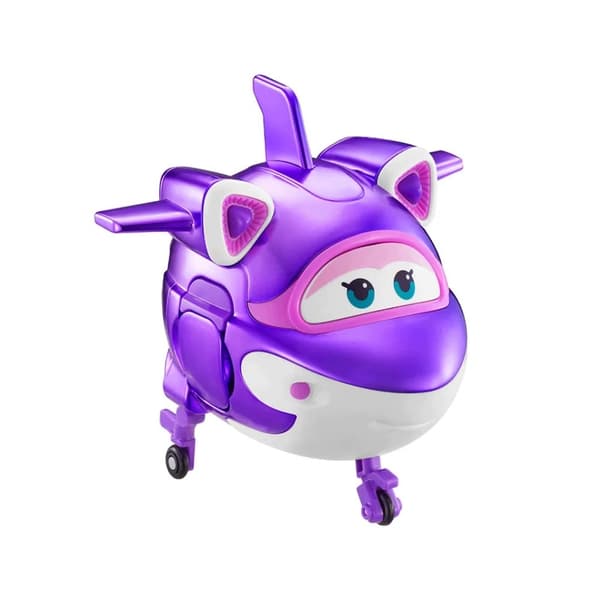 Super Wings Shiny Crystal Transformable Figure, Plane and Robot, 13 cm