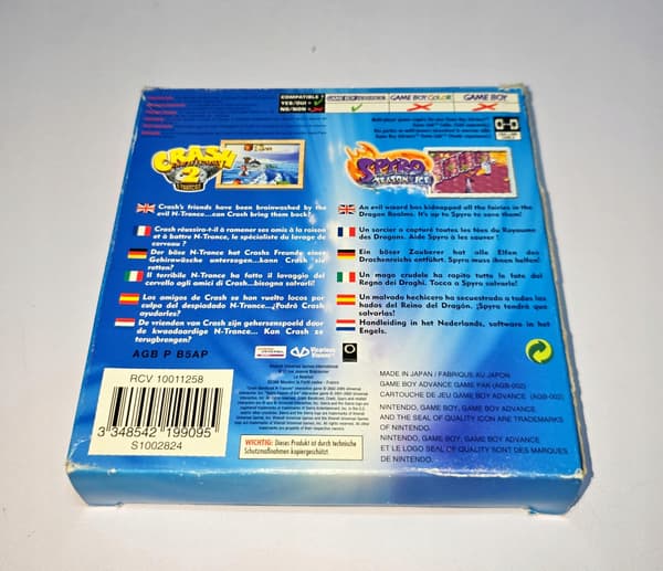 CRASH & SPYRO SUPER PACK VOL 1 3XA GAME BOY ADVANCE