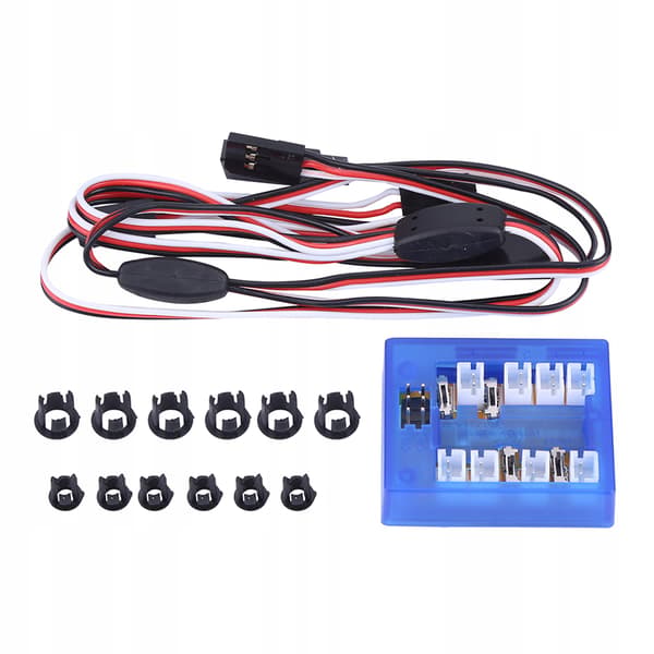 Set of 12 LED lighting systems – Simulation – Flashing lights – RC lamps – Action