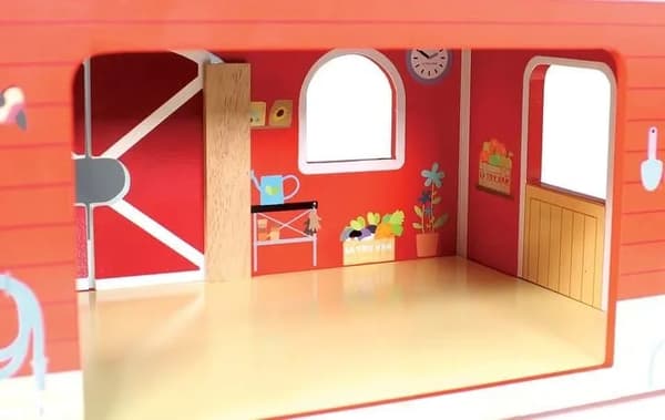 Le Toy Van’s red wooden barn