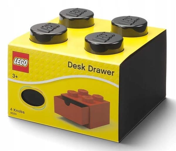 LEGO 4-Drawer Black Desk Brick Storage Box