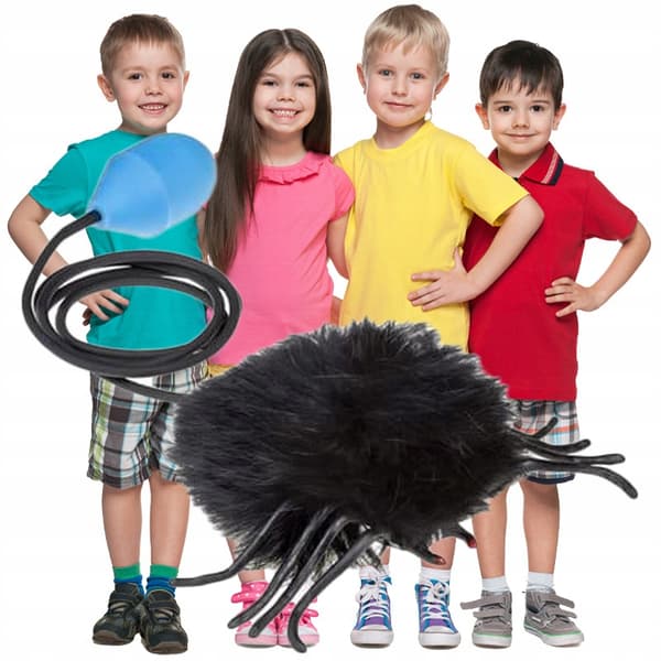 Jumping SPIDER on a string – BLACK Interactive CHILDREN’S TOYS – fun