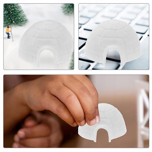 12 DECORATIVE ICE HOUSES – FIGURINES FOR BACKLIGHTING AND DIY PROJECTS