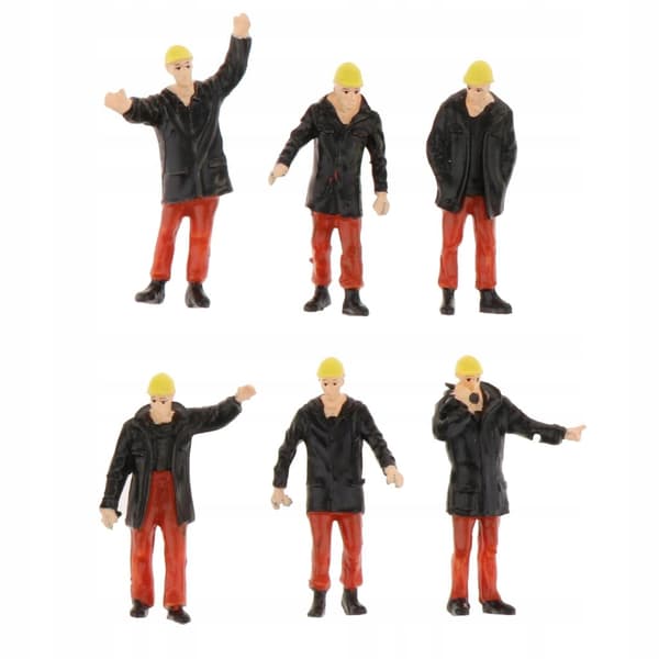 6 pieces, 1/50 scale, black