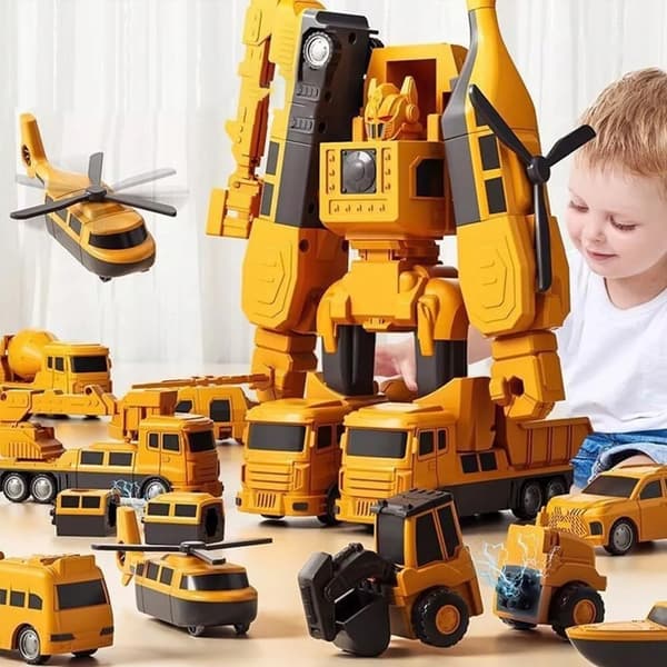 Magnetic Deformation Engineering Car Toy Set 35W1