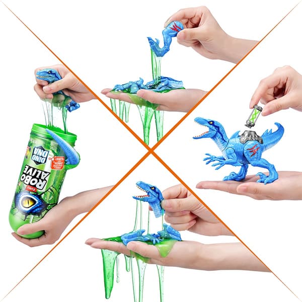 Velocisaurus interactive sound toy, Robo Alive Dino DNA, Zuru