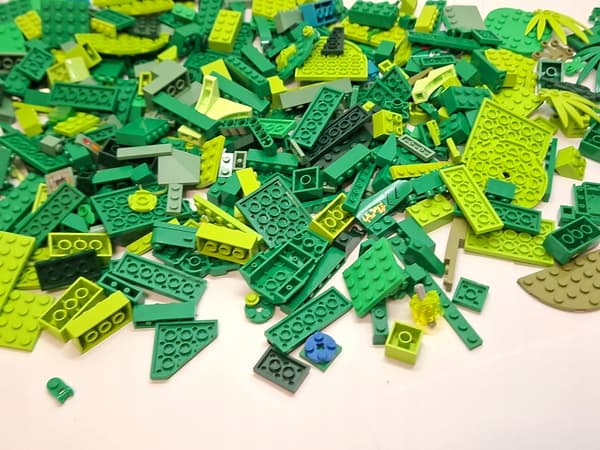 Lego Mix Bricks – GREEN bricks, 0.8 kg (800 g), various shades