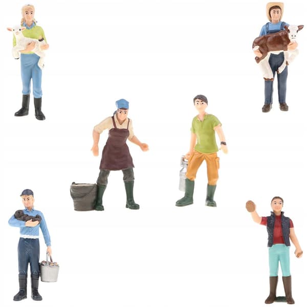 3-inch PVC farm worker model – Figure, Toy, Diorama, Accessory, Ranch display base