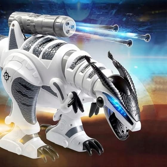 LARGE INTERACTIVE DINOSAUR – A SMART, REMOTE-CONTROLLED ROBOT THAT SHOOTS AND WALKS