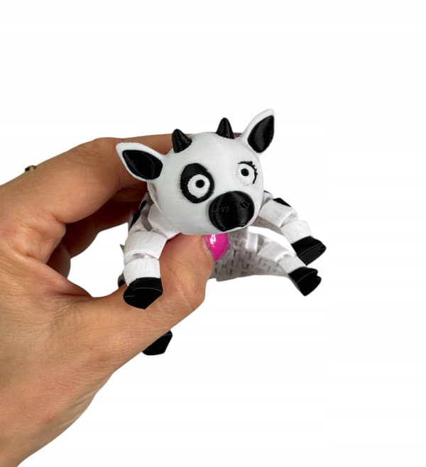 Krówka, 3D cow – segmented, movable figurine, stress reliever, novelty item