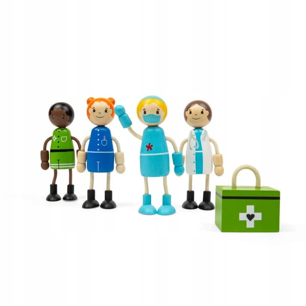 Tidlo Wooden Figures: Doctors