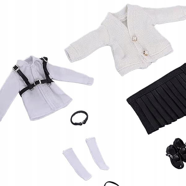 1/12 School Uniform Set – Outfit for action figures – Black accessory bodysuit
