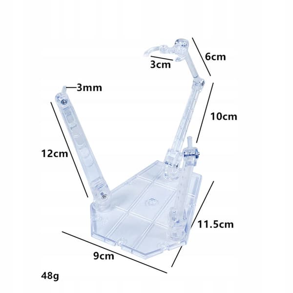 Display stand base for action figures – Multi-purpose, transparent, practical and adjustable