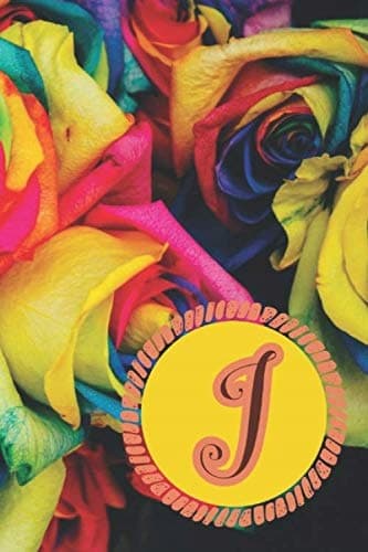 I Initial Monogram Journal Notebook for Women: Personalised, Customised Rain