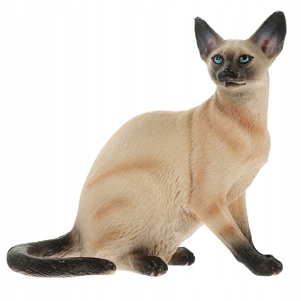 PLASTIC SIAMESE CAT FIGURINE – HOME DECOR