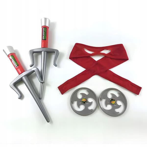 Raphael Ninja Turtles interactive set: trident, bandage, shuriken, shell