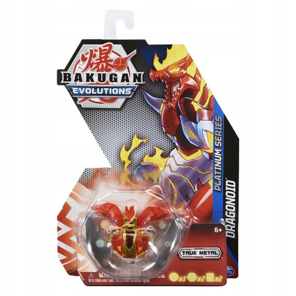 BAKUGAN EVOLUTIONS PLATINUM DRAGONOID FIGURINE