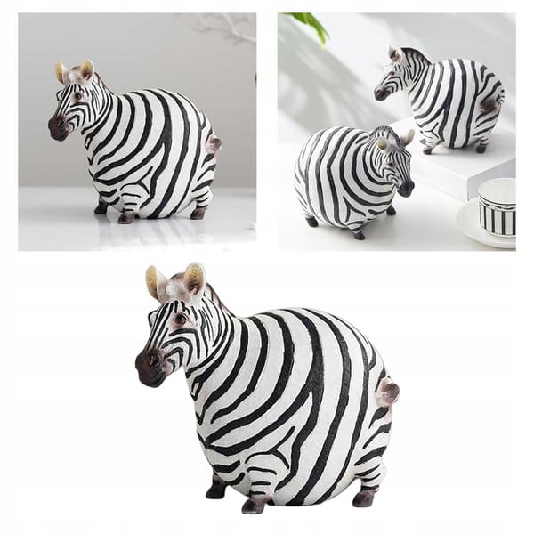 A lovely handmade zebra figurine, a resin zebra