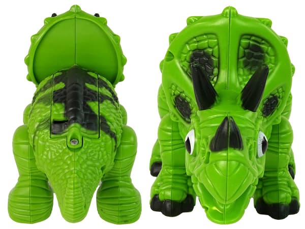 Interactive Triceratops Dinosaur – Steam-powered, Sound Effects, Green