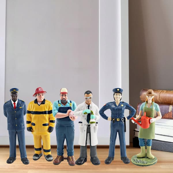 6x Professional-quality figurines Hand-painted handicrafts Style C décor