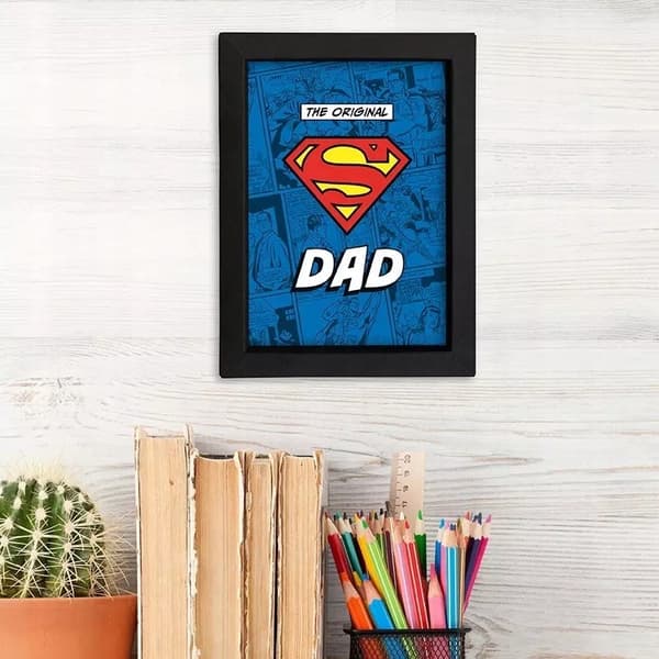DC Comics. Framed print, 15x20 cm, Super Dad.