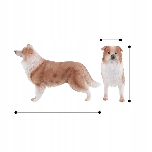 PLASTIC DOG FIGURINE FOR DESKS AND INTERIOR DECORATION