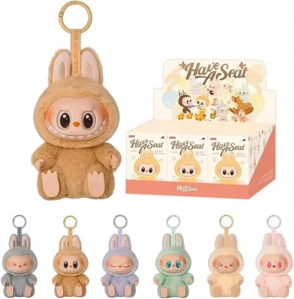 POP MART The Monsters Labubu plush keyring, 15 cm