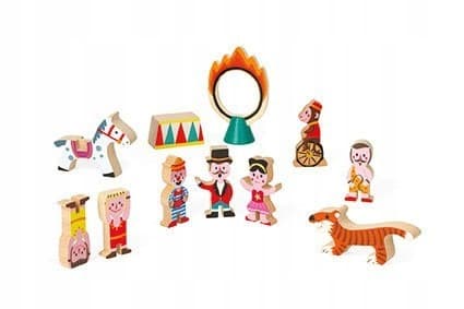 Janod 11-piece wooden circus set, ages 3+