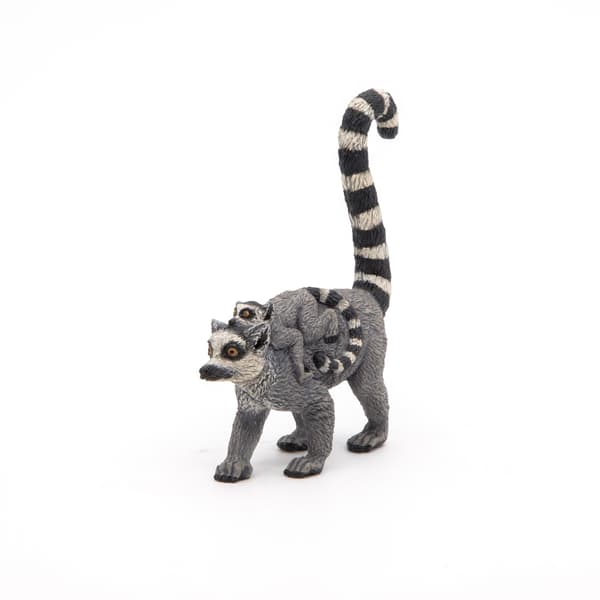 LEMUR WITH YOUNG [FIGURINE]