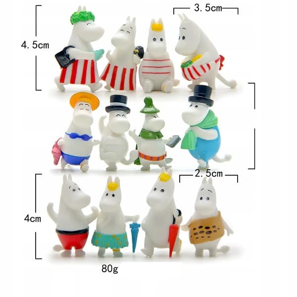 Moomin figurines, set of 12