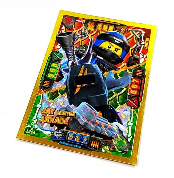 LEGO NINJAGO CARD. LE14 JAY VS ARKADE – LIMITED EDITION / GOLD