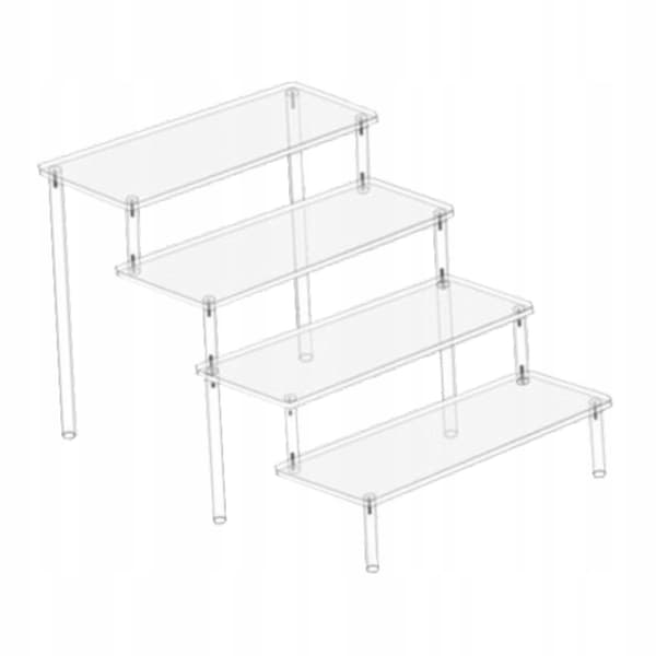 Acrylic display shelf – Riser Doll Clay Figurine Display – 4-tier wedding tray