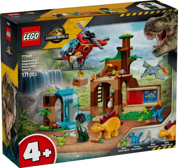 LEGO 77981 Velociraptor, Stegosaurus and Pteranodon – Rescue Centre