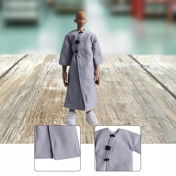 1/12 Scale Action Figure Clothes: Miniature DIY Jacket for Grey Figures