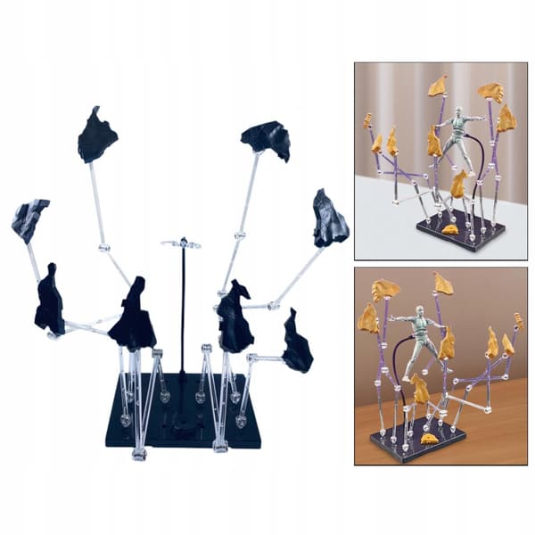 Action figure stand, Sturdy, Creative, Doll model holder – Black