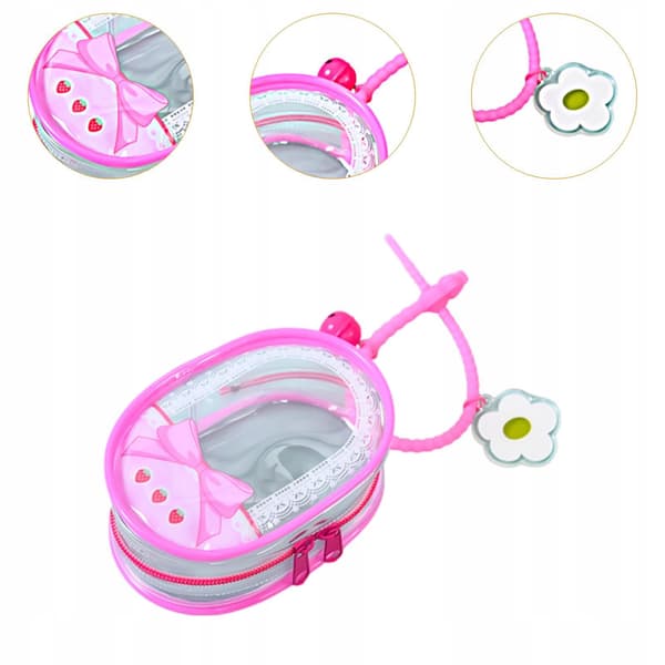 Clear figures Fani display bag featuring a PVC handle Portable with a buckle